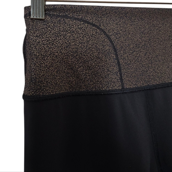 Lululemon Wunder Under Crop Leggings High-Rise Luminosity Blck Foil 21" Sz 6 - Picture 6 of 14
